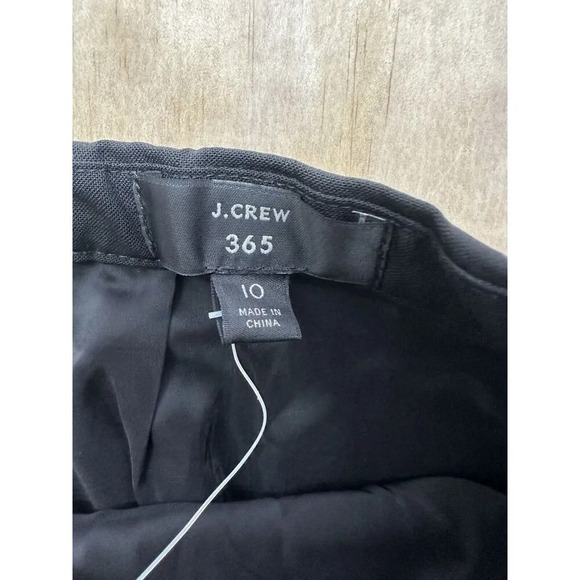 J. Crew 365 Womens sz 10 Skirt Black Poly Wool Pencil Knee Length Lined NEW! - Picture 3 of 6